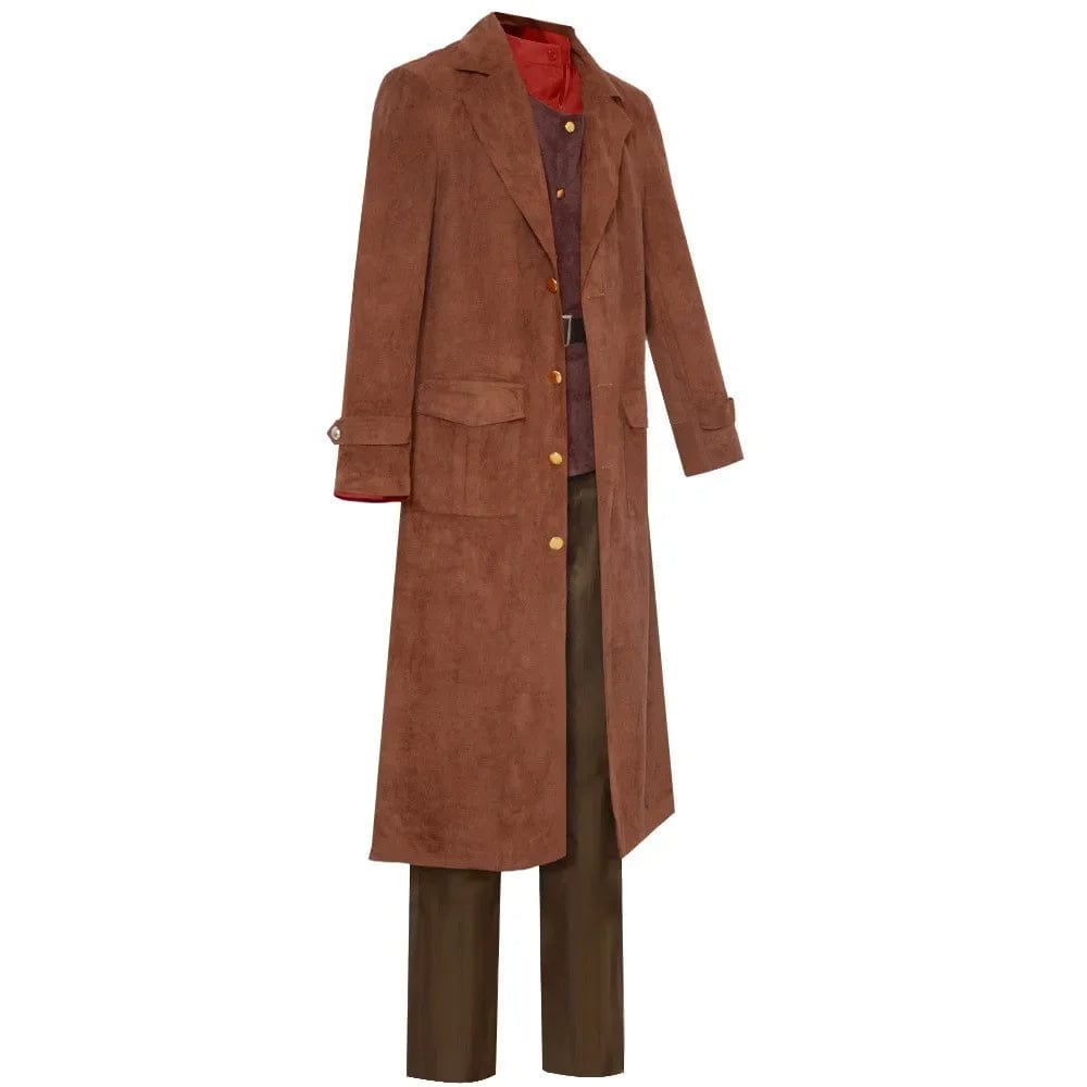 "Déguisement Hagrid Harry Potter, enfant, 6 pièces: gilet, chemise, ceinture, pantalon, veste, fausse barbe, haute qualité."