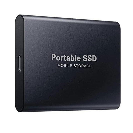 "Disque dur externe SSD rouge/noir, compact, rapide, USB-C, 1To/4To, alliage aluminium, stockage haute capacité, portable."