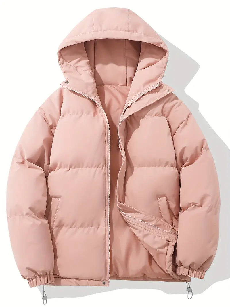 "Doudoune homme hiver matelassée à capuche, chaude, résistante au vent et à la pluie, style moderne, idéale pour l'hiver"
