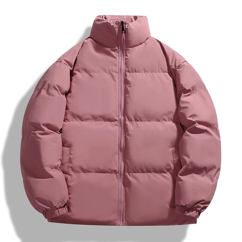 "Doudoune homme style moderne, col montant, couleurs sobres, isolation avancée pour confort et chaleur en hiver."