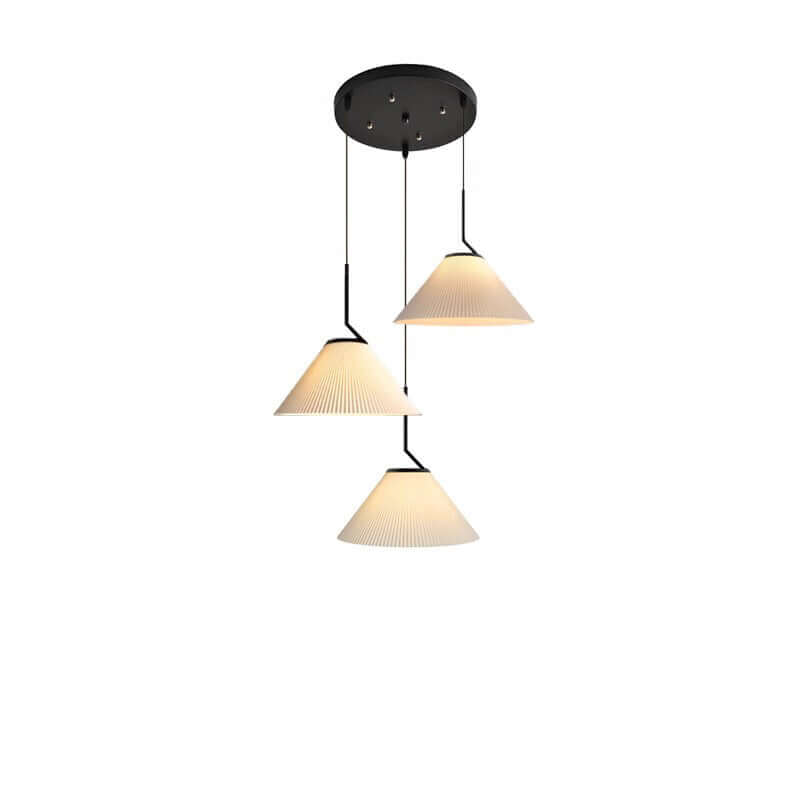 Lampe Suspendue Crème Plissée - Style Nordique