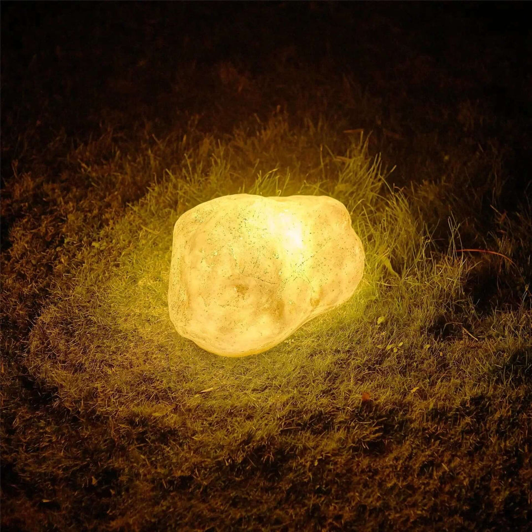 Lampe Extérieure Pierre - Éclairage Solaire & Filaire IP65