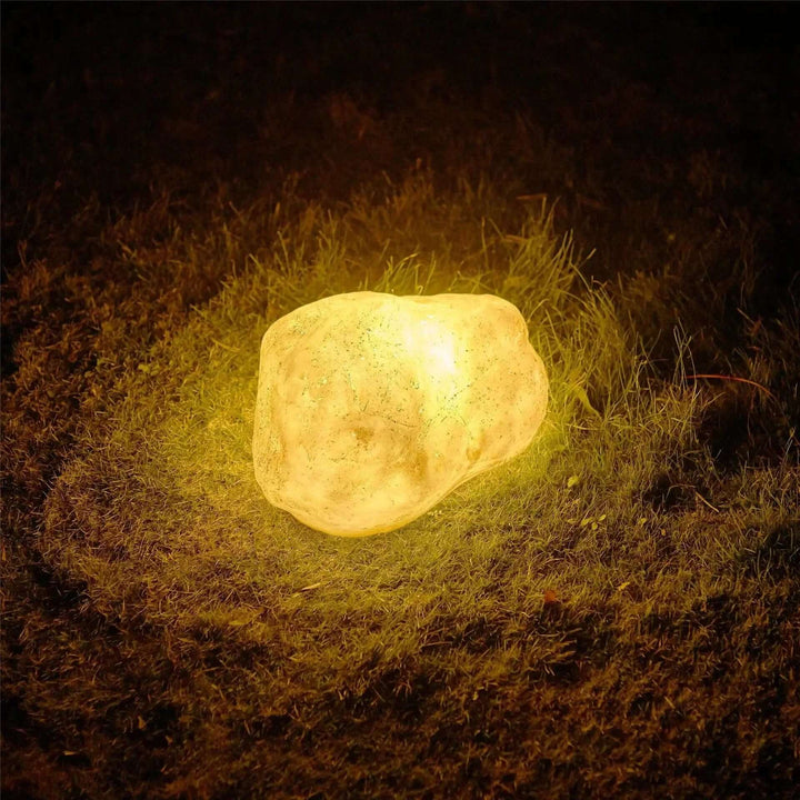 Lampe Extérieure Pierre - Éclairage Solaire & Filaire IP65