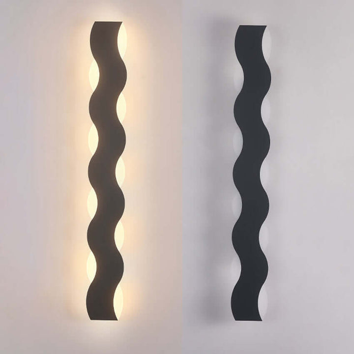 Applique Murale Extérieure Ondulée - Éclairage LED Moderne