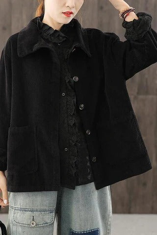 Veste Femme à Poches Élégante - Manteau Polyvalent Tendance