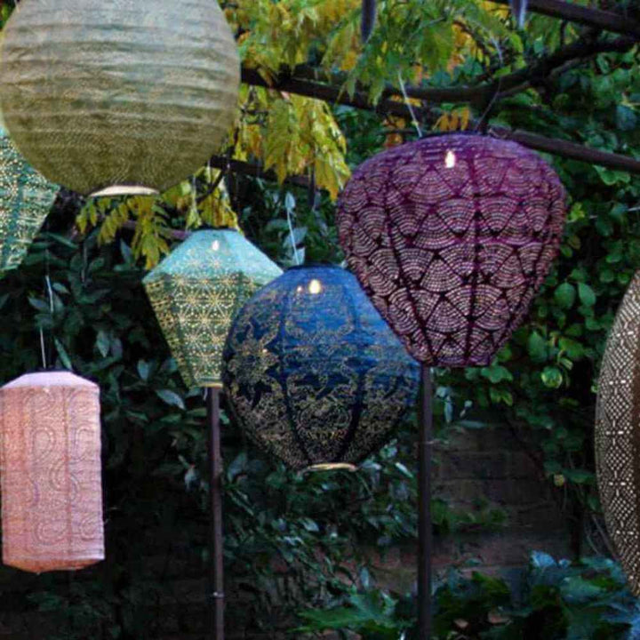 Lot de 5 Lanternes Solaires Extérieures Décoratives