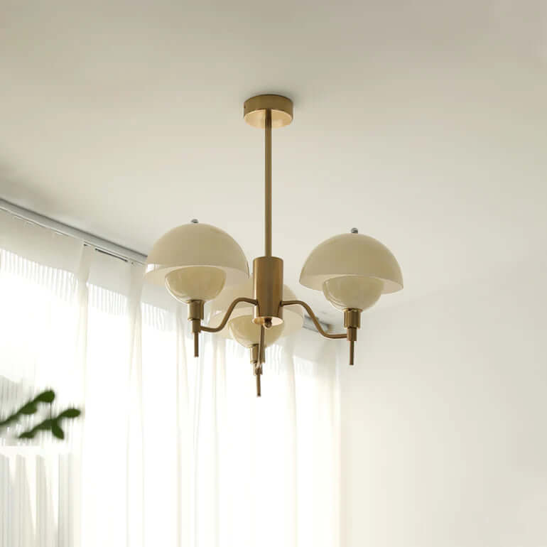 Lustre Crème Bulle - Éclairage Salon Chic