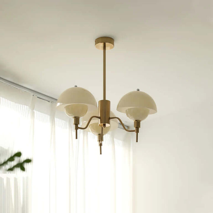 Lustre Crème Bulle - Éclairage Salon Chic