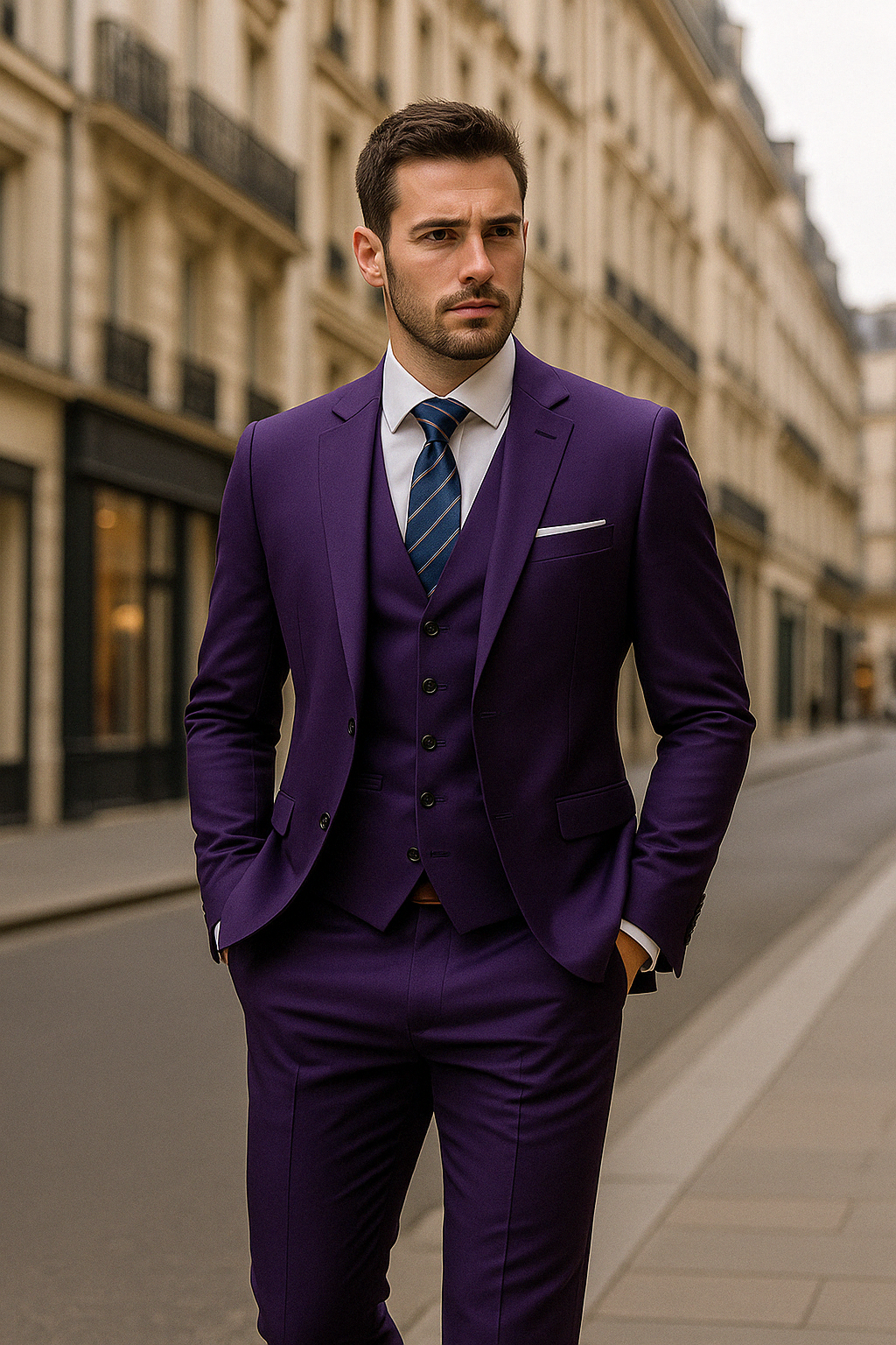 "Ensemble costume 3 pièces formelle homme, élégant gris foncé, veste, gilet et pantalon pour occasions formelles"
