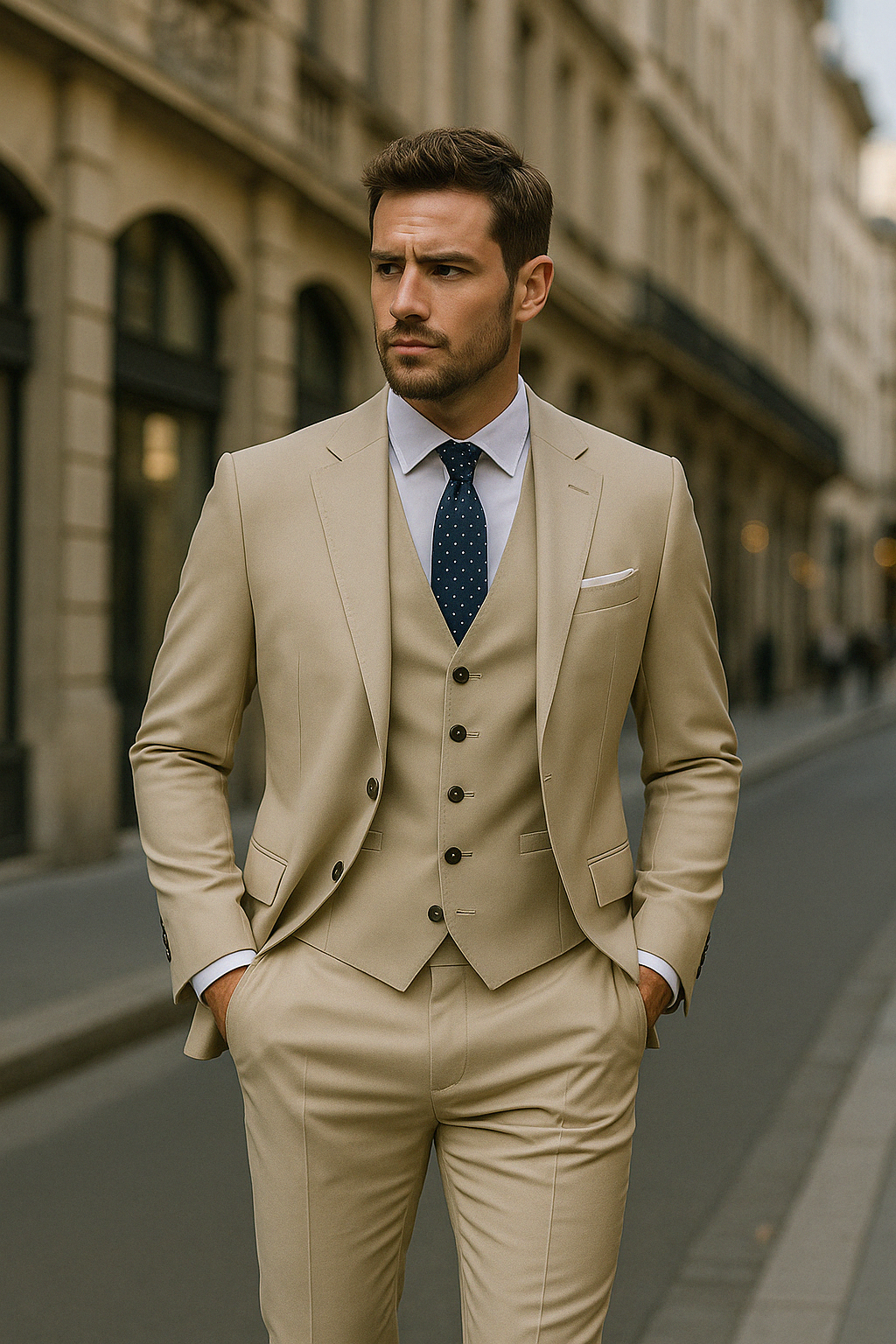 "Ensemble costume 3 pièces formelle homme, élégant gris foncé, veste, gilet et pantalon pour occasions formelles"