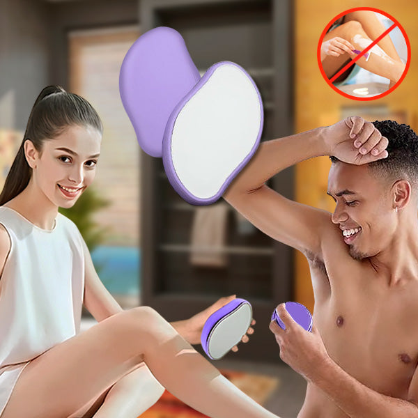 Épilateur cristal pour femmes, surface douce, technologie sans douleur, peau lisse, accessoire élégant et écologique.