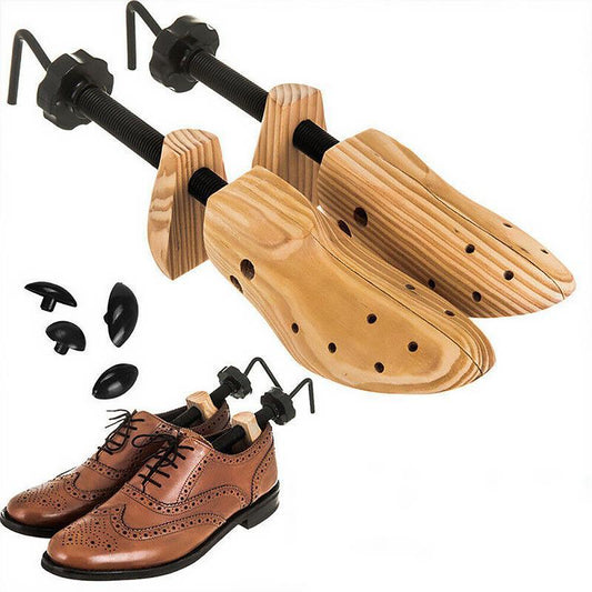 "Étriers de chaussures en bois massif réglables, préserve forme et absorbe humidité, accessoire durable pour femmes"