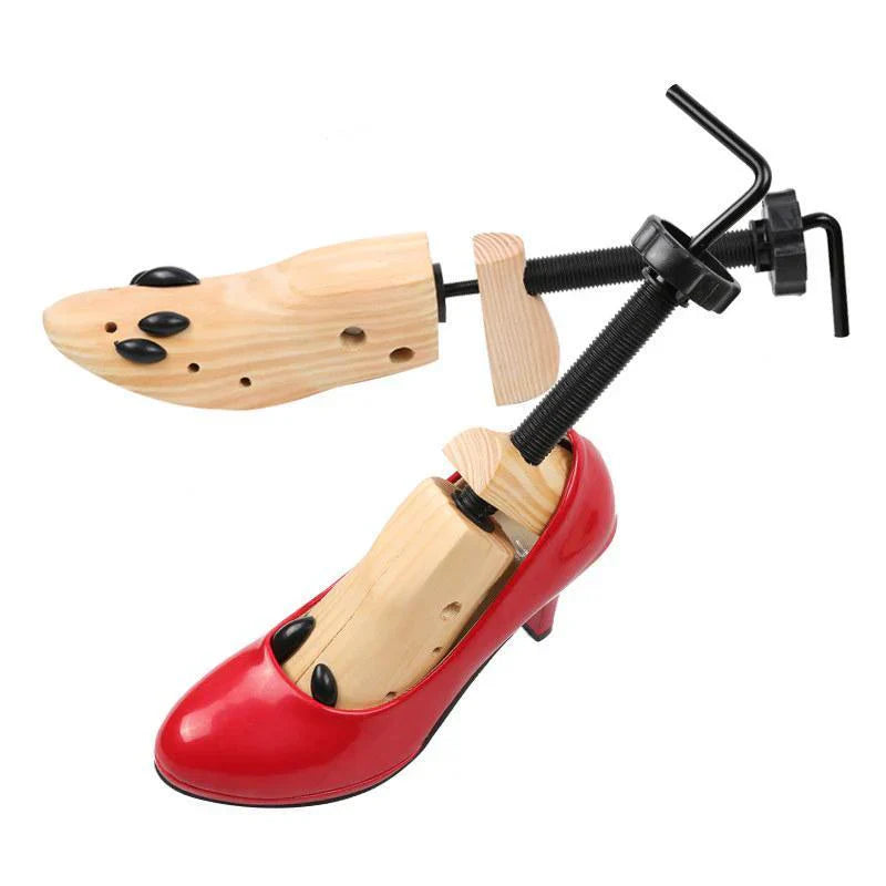 "Étriers de chaussures en bois massif réglables, préserve forme et absorbe humidité, accessoire durable pour femmes"
