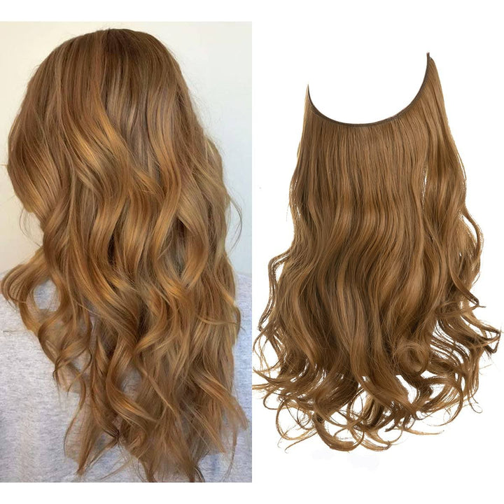 "Extensions capillaires invisibles, volumineuses, look naturel, fibres de haute qualité, accessoires pour femme."
