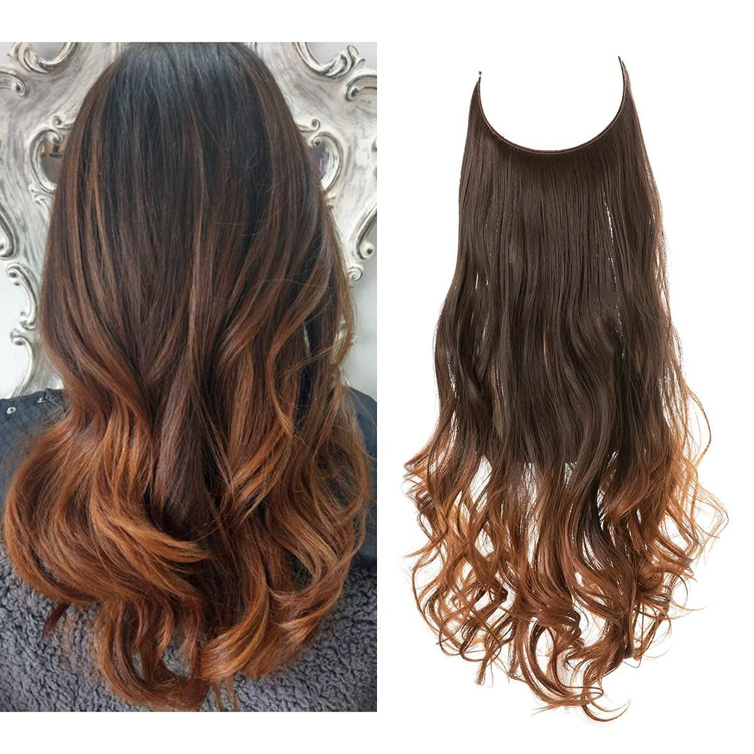 "Extensions capillaires invisibles, volumineuses, look naturel, fibres de haute qualité, accessoires pour femme."