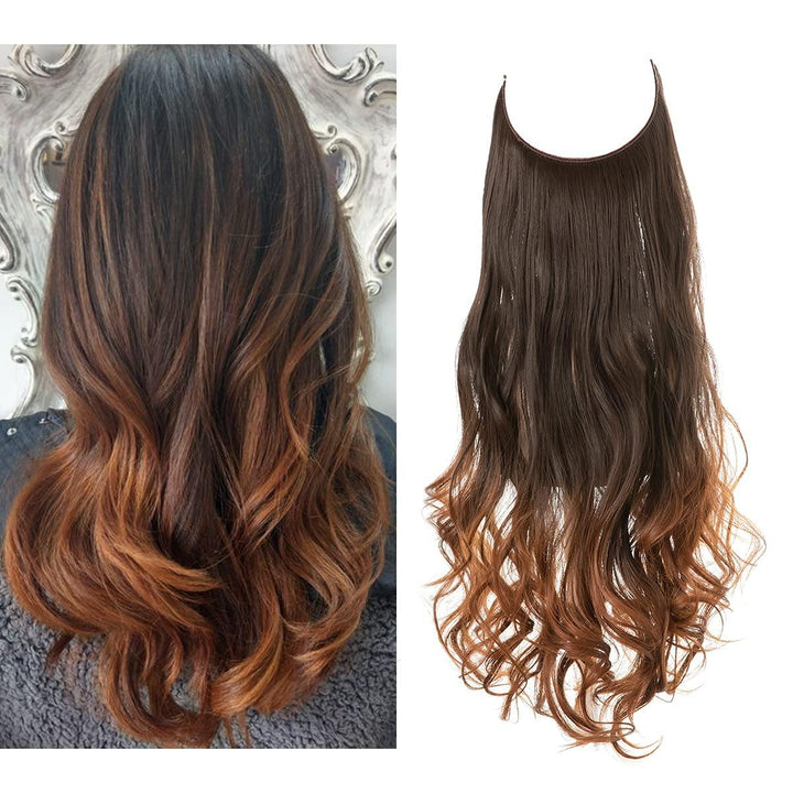 "Extensions capillaires invisibles, volumineuses, look naturel, fibres de haute qualité, accessoires pour femme."