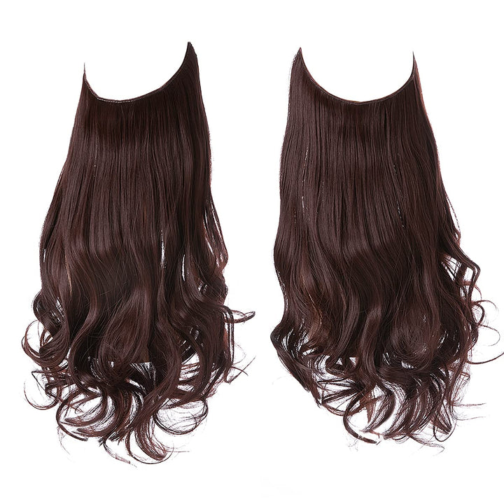 "Extensions capillaires invisibles, volumineuses, look naturel, fibres de haute qualité, accessoires pour femme."
