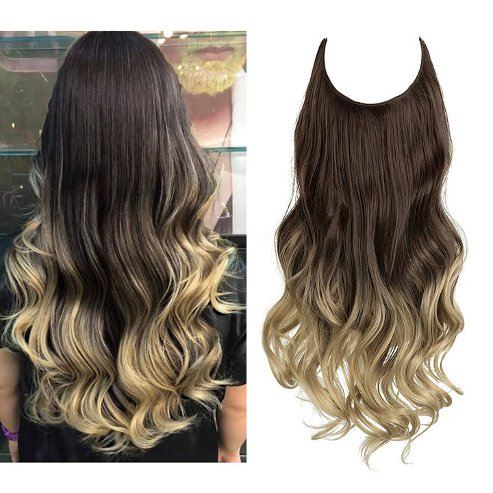 "Extensions capillaires invisibles, volumineuses, look naturel, fibres de haute qualité, accessoires pour femme."