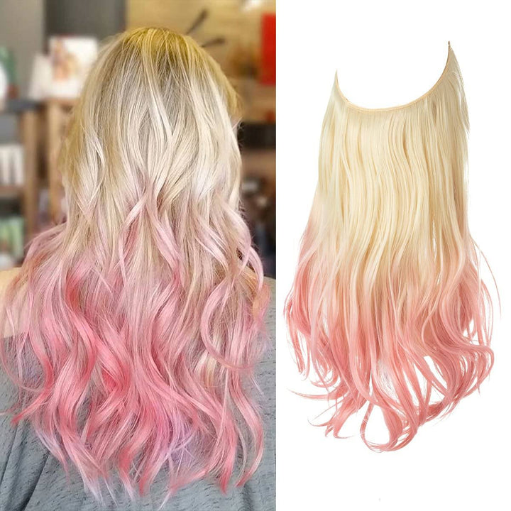 "Extensions capillaires invisibles, volumineuses, look naturel, fibres de haute qualité, accessoires pour femme."