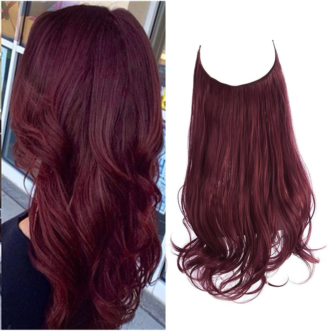 "Extensions capillaires invisibles, volumineuses, look naturel, fibres de haute qualité, accessoires pour femme."