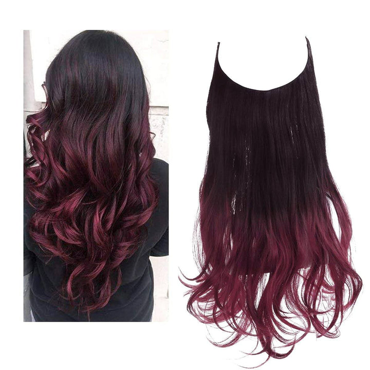 "Extensions capillaires invisibles, volumineuses, look naturel, fibres de haute qualité, accessoires pour femme."
