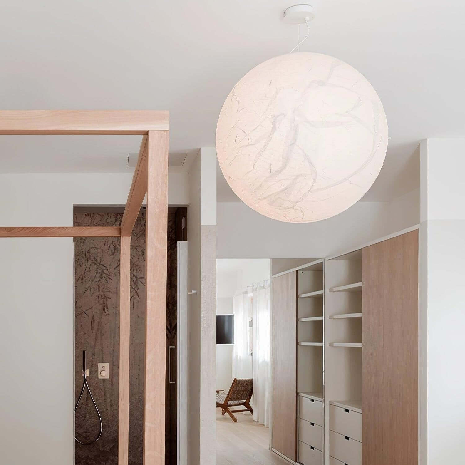 Lampe Pendante En Soie Moon