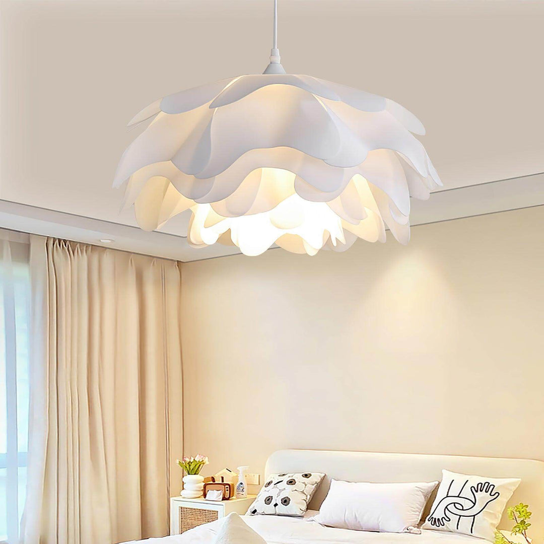 Lampe Pendante Blanche En Forme De Fleur