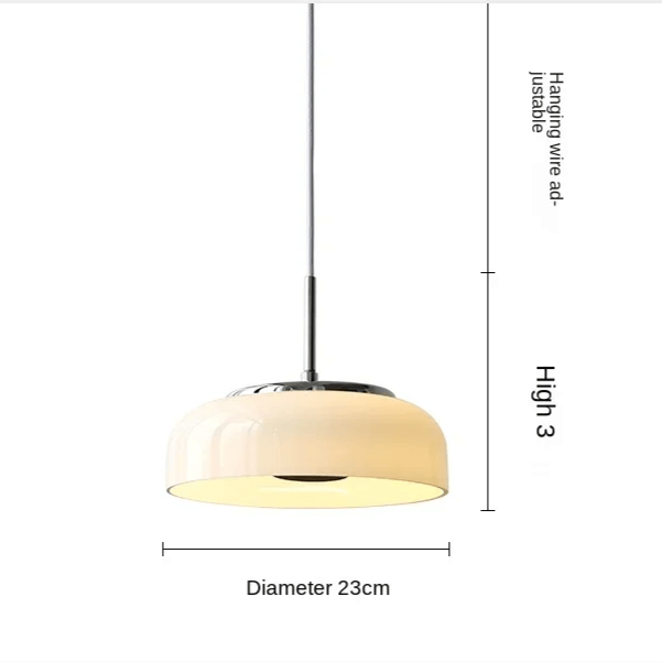 Suspension Design Moderne Verre Blanc Chromé - Éclairage Intérieur