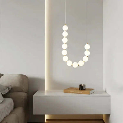 Lustre À Chaîne Blanc De Luxe
