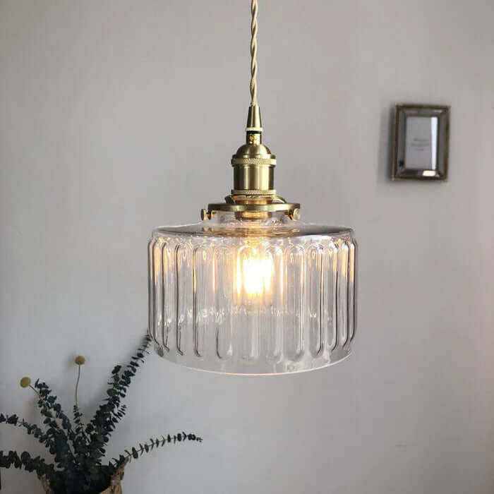 Lampe à suspendre vintage en cristal