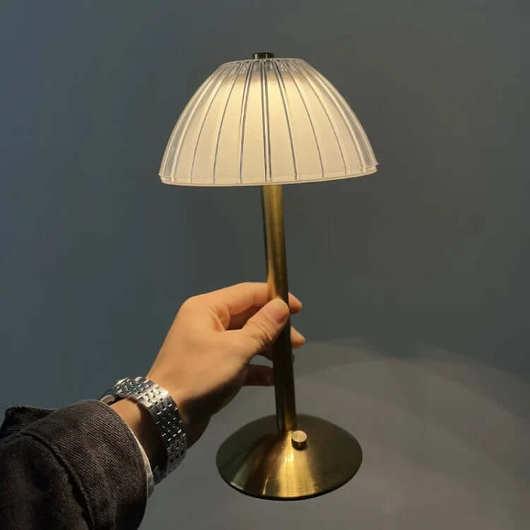 Lampe À Poser Sans Fil En Métal Cristal