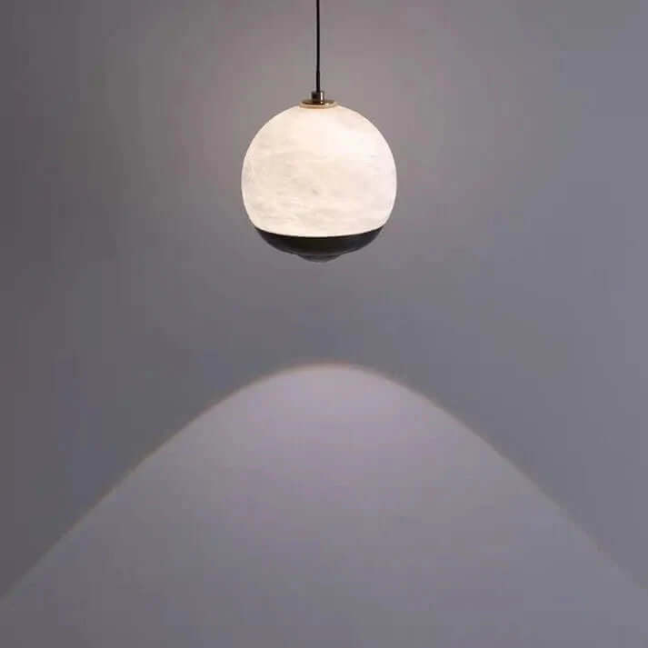 Lampe Pendante Sphère En Marbre Nordique Et Albâtre