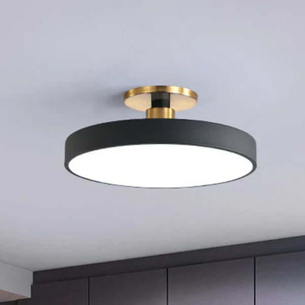 Lampe Encastrée Ronde Style Nordique Chambre À Coucher Acrylique Led Semi Coil Plafonnier