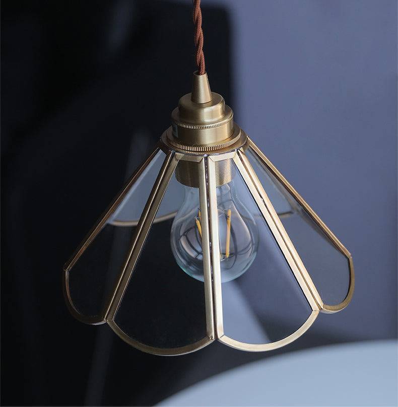 Lampe Pendante En Verre En Laiton