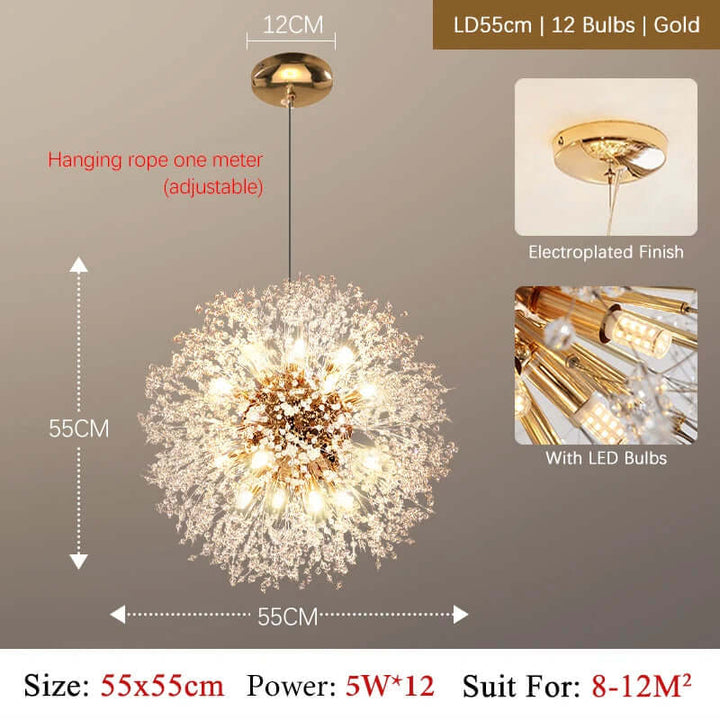 Lustre Cristal Luxe : Éclairage LED Moderne
