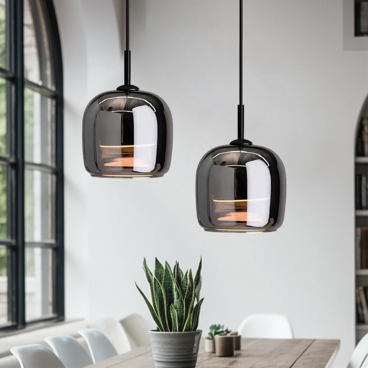 Lampe Pendante Nordique En Verre Noir