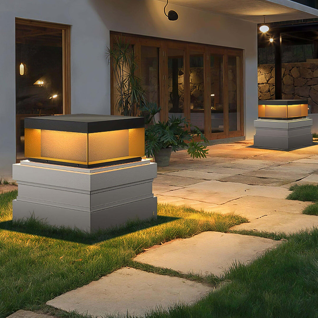 Boîtier Luminaire Extérieur - Éclairage Poteau Solaire LED