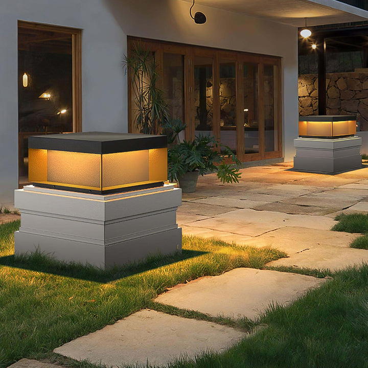 Boîtier Luminaire Extérieur - Éclairage Poteau Solaire LED