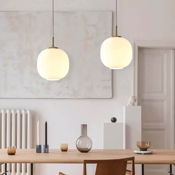 Lampe Pendante Moderne Nordique Radihous En Verre Opale
