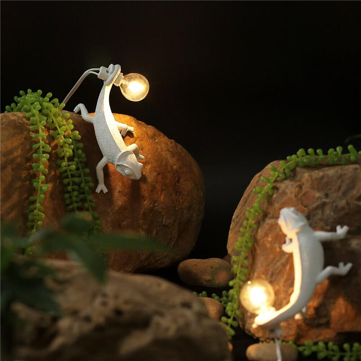 Lampe De Table Moderne En Résine De Lézard Animal