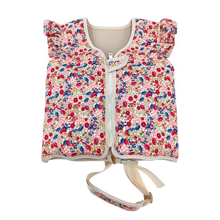 Gilet de natation enfant néoprène, couleurs vives, motifs ludiques, sécurité optimale, flottaison de 2 à 27,5 kg.