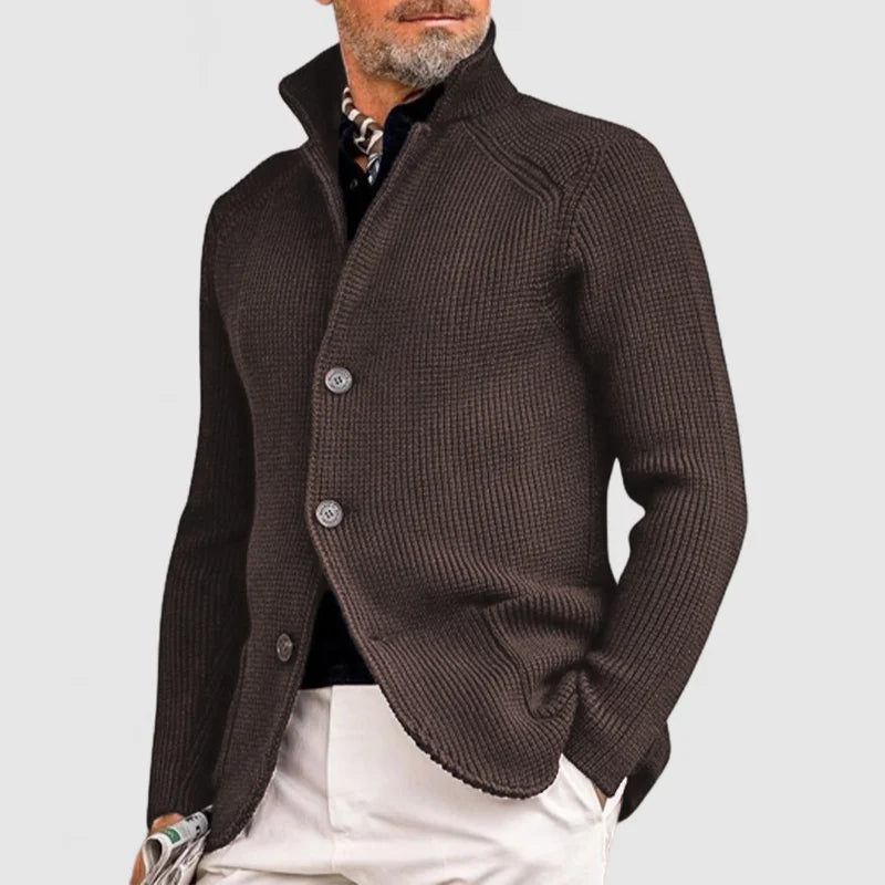 "Gilet homme en laine mélangée élégant, coupe ajustée, tricot raffiné et chaleureux, style intemporel pour diverses occasions