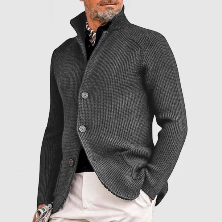 "Gilet homme en laine mélangée élégant, coupe ajustée, tricot raffiné et chaleureux, style intemporel pour diverses occasions
