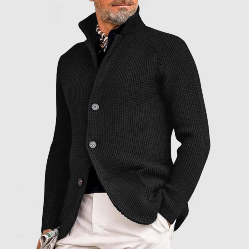 "Gilet homme en laine mélangée élégant, coupe ajustée, tricot raffiné et chaleureux, style intemporel pour diverses occasions