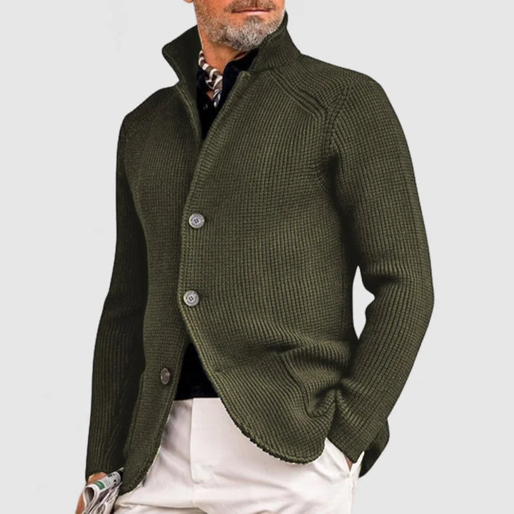 "Gilet homme en laine mélangée élégant, coupe ajustée, tricot raffiné et chaleureux, style intemporel pour diverses occasions