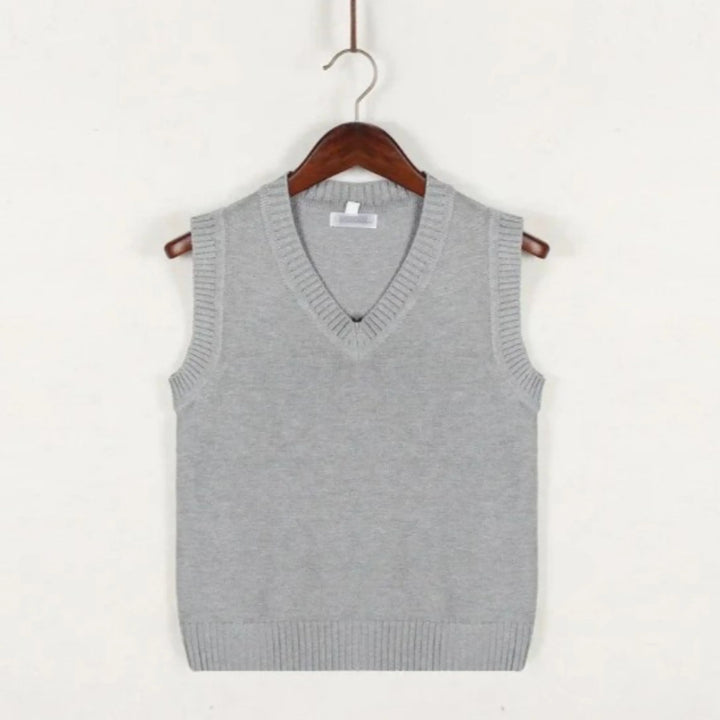 "Gilet sans manches homme élégant, tricot épais, style classique; à porter sur chemise ou col roulé pour chaleur et raffineme