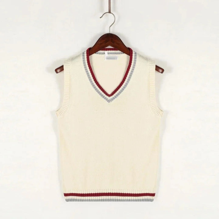 "Gilet sans manches homme élégant, tricot épais, style classique; à porter sur chemise ou col roulé pour chaleur et raffineme