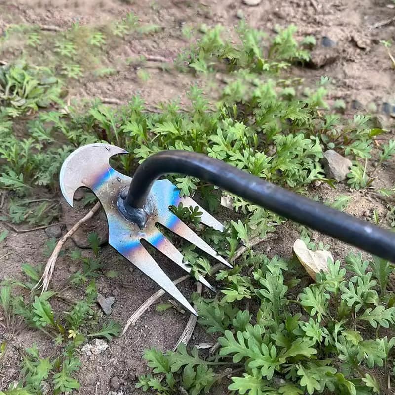 Houe de désherbage en acier de manganèse, ergonomique, pour un désherbage efficace et durable dans toutes les zones du jardin