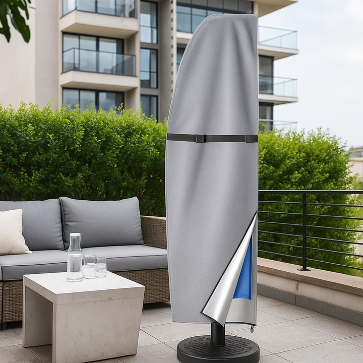 Housse anti-UV pour parasol, tissu Oxford vert, fermeture éclair robuste, résistante aux intempéries pour protection extérieu