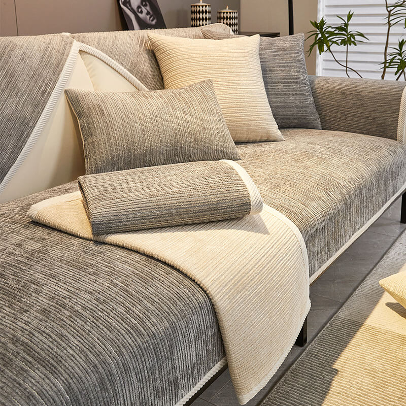 "Housse de canapé anti-griffures moderne, design élégant, écologique, protège la surface, idéale pour animaux de compagnie."